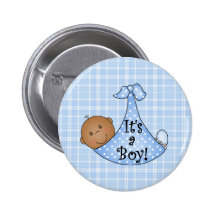 African American It's a Boy Pins