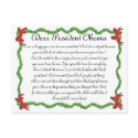 African-American Kids Letter to President Obama postcards
