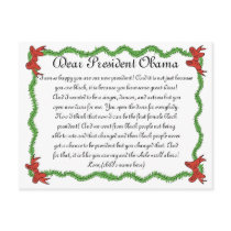 African-American Kids Letter to President Obama postcards