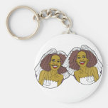 African-American Lesbian Wedding Key Chain