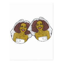 African-American Lesbian Wedding Postcards