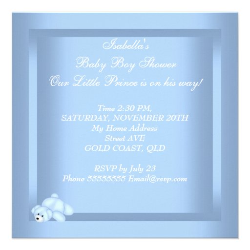 African American Little Prince Baby Shower Boy Invitation