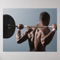 African American man working out the gym 2 Print
