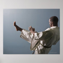 African American man working out the gym Poster