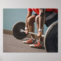 African American man working out the the gym Poster