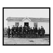 Faixa militar 1865 do afro-americano pôsteres