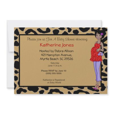 African American Mom Baby  Shower Invitation by babyworld