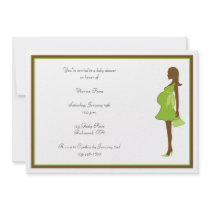 African American Mom Baby Shower Invitation