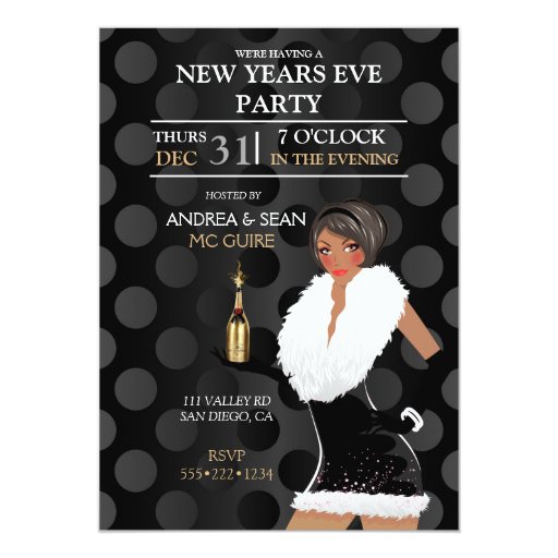 african american new years eve fashion girl card zazzle african american new years eve fashion girl card zazzle