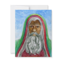 African American Old World Santa invitations by Lenora African American Old World Santa invitations