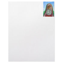 African American Old World Santa Letterhead