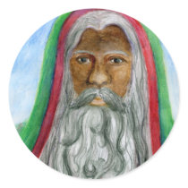 African American Old World Santa stickers