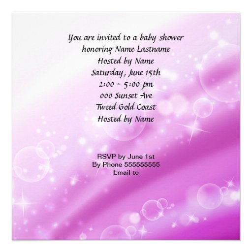 African American Pink Baby Shower Girl Plum Floral Custom Invite