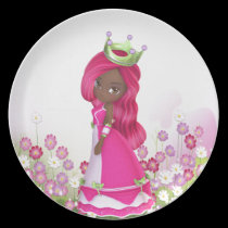 African American Princess plates