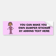 African American Stick Figure Nurse Bumper Stickers