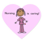 African American Stick Figure Nurse stickers