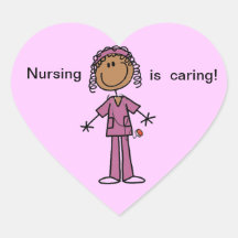 African American Stick Figure Nurse Sticker