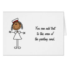 African American Stick Figure t-shirts and Gifts Greeting Card