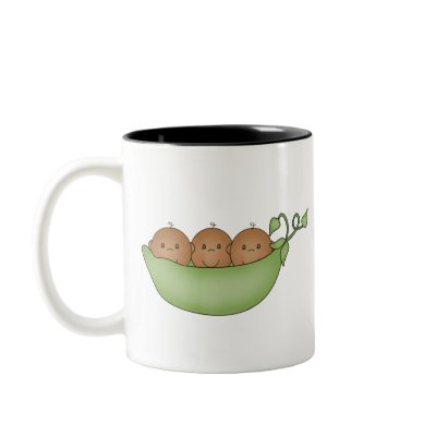 African American Triplets in Pea Pod Mug by new_baby
