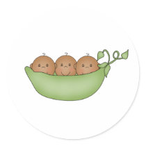 African American Triplets in Pea Pod stickers by new_baby African American Triplets in Pea Pod stickers