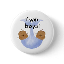 African American Twin Boys buttons