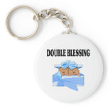 African American Twin Boys  Double Blessing Key Chains