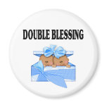 African American Twin Boys  Double Blessing Magnets