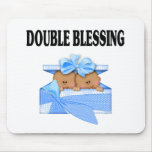 African American Twin Boys  Double Blessing Mouse Pad