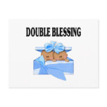 African American Twin Boys  Double Blessing Postcard