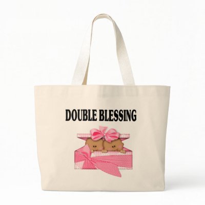 African American Twin Girls Double Blessing Bag by babyworld