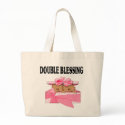 African American Twin Girls Double Blessing bags