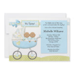 African American Twins Baby Shower Invitation