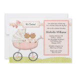 African American Twins Baby Shower Invitation