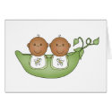 African American Twins in Pea Pod cards by new_baby African American Twins in Pea Pod cards