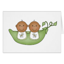 African American Twins in Pea Pod cards by new_baby African American Twins in Pea Pod cards