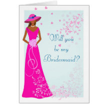 African American - Wedding Party Card