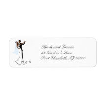 African-American Wedding Return Address Labels