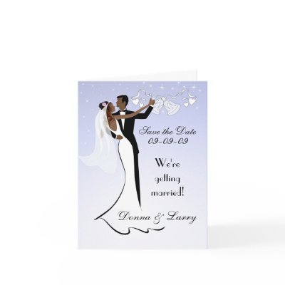 African American Wedding Save the Date Card