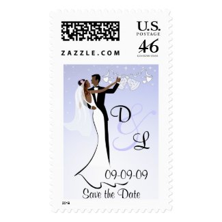 African American Wedding - Save the Date Stamp stamp