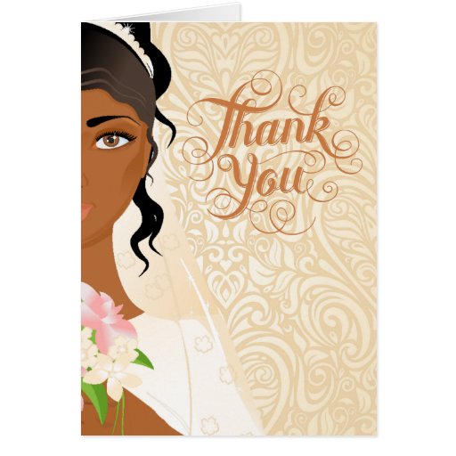 African American Wedding Thank You Card | Zazzle