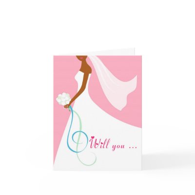 African American Will You be my Bridesmaid Card