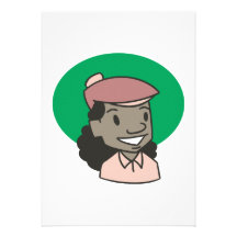 African American Woman Golfer Personalized Invite