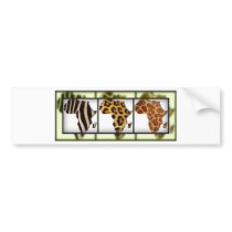 African Animal Collage bumper stickers by heartofearth African Animal Collage bumper stickers