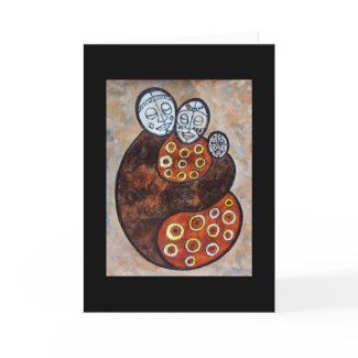 African Art Mothers Fathers Family Blank Cards BLK zazzle_card