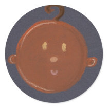 african baby round stickers