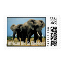 African Big Five: Elephant postage by aurorapgraphics African Big Five: Elephant postage