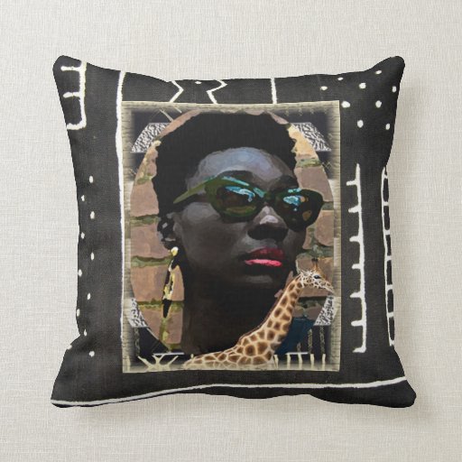 African Black Beauty Throw Pillow Zazzle