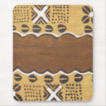 African brown black crosses mud cloth mouse pad