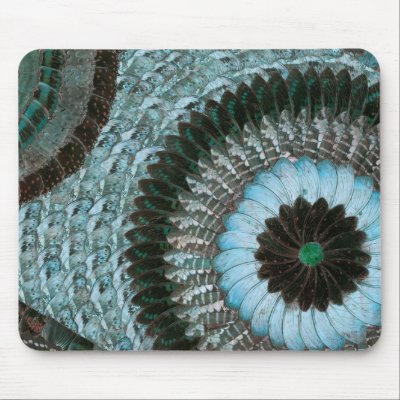 African Butterfly Wing Art Mousepad - Dusy Blues by AntiqueImages