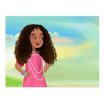 African cartoon girl Postcard